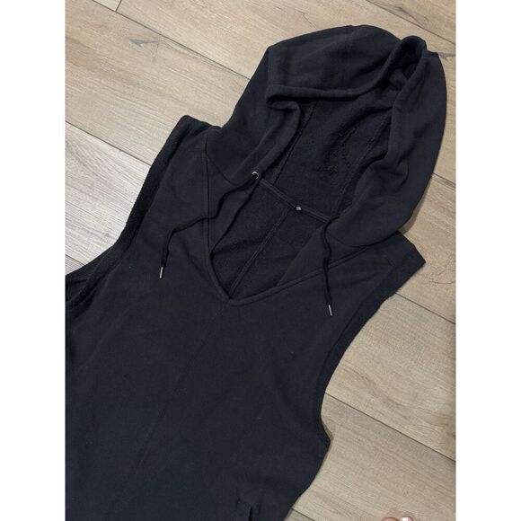 Urban Outfitters Romper Black M Medium Out From Under Athletic Womens Hooded - Picture 2 of 3